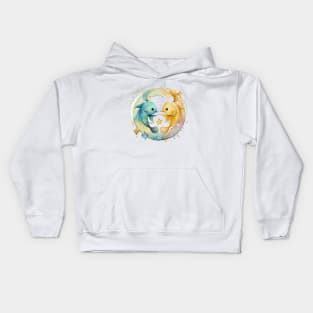 Watercolor Zodiac Pisces Kids Hoodie